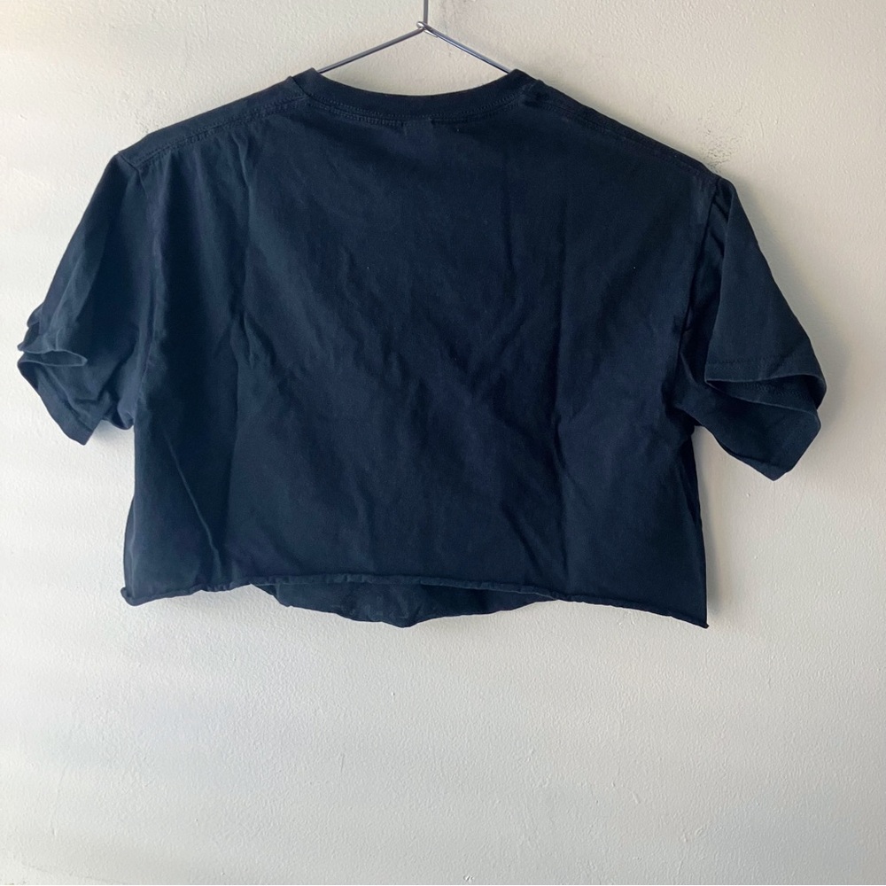Rainbow Cloud Pride Custom Crop Tee in Black - Picture 4 of 6